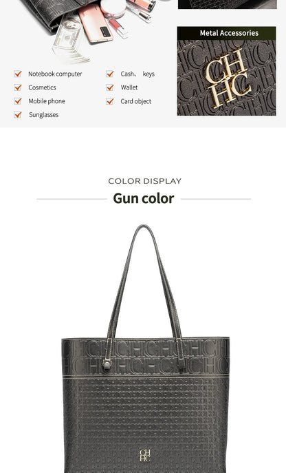 Fashionable Classic Retro Solid Color Women's Bag Large Capacity PVC Material Women's New Single Shoulder Handbag
