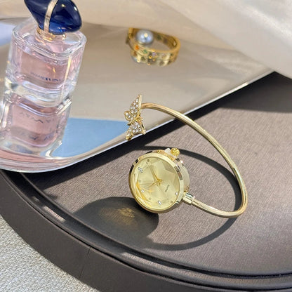 Romantic Butterfly Open Bracelet Luxury Fashion Ladies Quartz Watch Elegant Simple Wristwatch New Model Bestseller