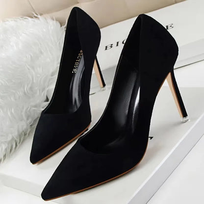 Shoes 2026 New Women Pumps Suede High Heels Shoes Fashion Office Shoes Stiletto Party Shoes Female Comfort Women Heels