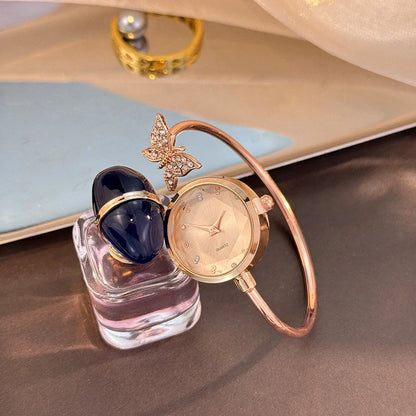 Romantic Butterfly Open Bracelet Luxury Fashion Ladies Quartz Watch Elegant Simple Wristwatch New Model Bestseller