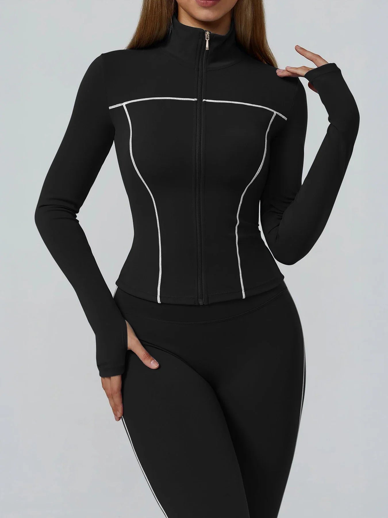 Yoga Set 2PCS Sports Outfits Women Clothes Fitness Tracksuit Gym Legging Workout Long Sleeved Female Bra Yoga Suit Sportswear