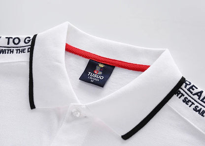 Men's polo shirt England Great Britain Royal casual sports party cotton embroidery luxury contrast color original design