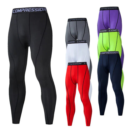 Mens Compression Sweatpants Male Tights Sport Pants for Gym Fitness Running Joggings Workout Trousers Dry Fit Leggings
