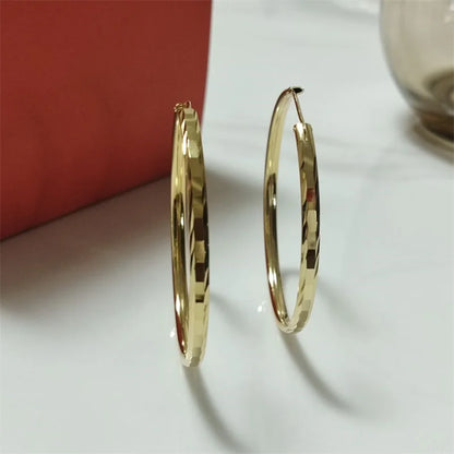 Senlissi - New Fashion 18K Gold Plated Hoop Earrings For Women 925 Sterling Silver Earring Cерьги Kольца Jewelry Girlfriend Gift