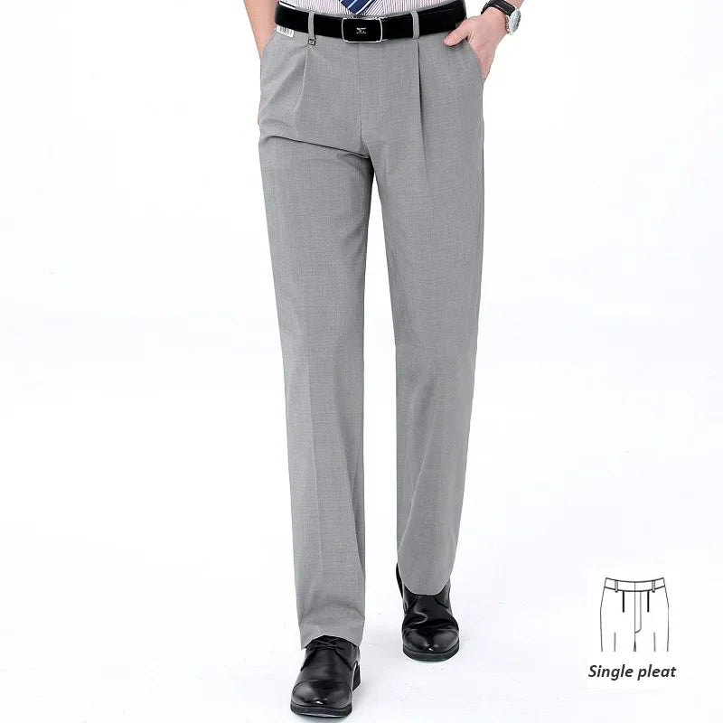 Men's High-End Summer Wool Blend Trousers, Traf Suit Pants,Business Formal , Man Pants,Wool Dress Pants for Men