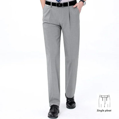 Men's High-End Summer Wool Blend Trousers, Traf Suit Pants,Business Formal , Man Pants,Wool Dress Pants for Men