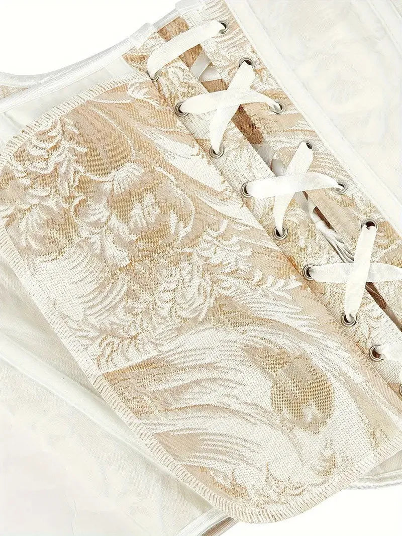 This printed double shoulder strap can be tied with a bow It's a sexy strapless and body-shaping top for women