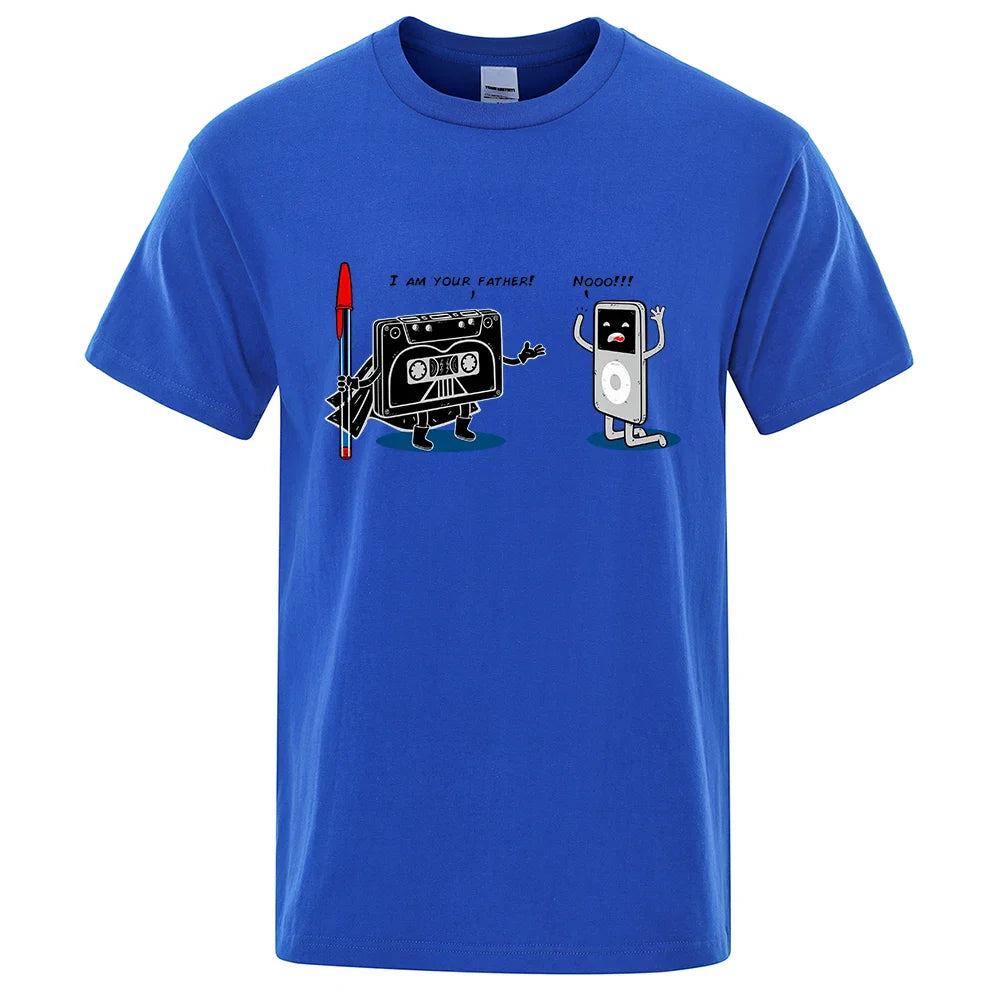 Funny Music Player Male Tops Summer Loose T-Shirt Cotton Crewneck T-Shirt Hip Hop Tee Clothes High Quality T-Shirts Man New