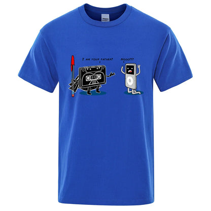 Funny Music Player Male Tops Summer Loose T-Shirt Cotton Crewneck T-Shirt Hip Hop Tee Clothes High Quality T-Shirts Man New