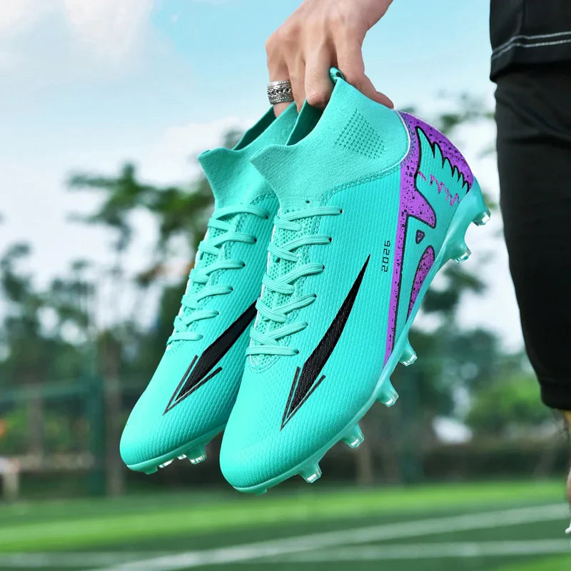 New Men Soccer Shoes Outdoor High Ankle Non-Slip Sports Shoes Ultralight Indoor Football Boots High-quality Futsal Non-Slip