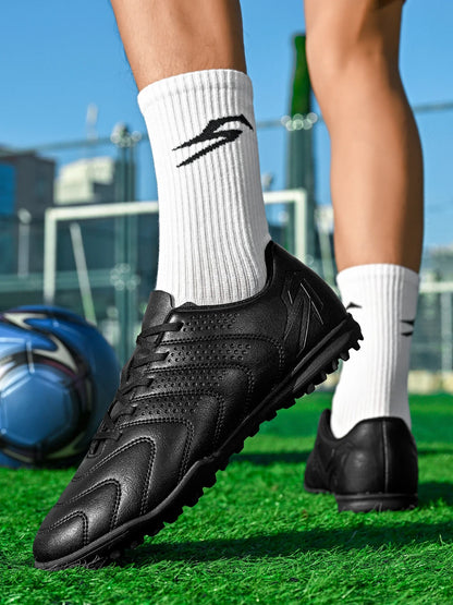 Wear Resistant TF Turf Soccer Boots PU Elastic Fabric Upper Rubber Stable Grip Sole Youth Boys Girls Football Shoes