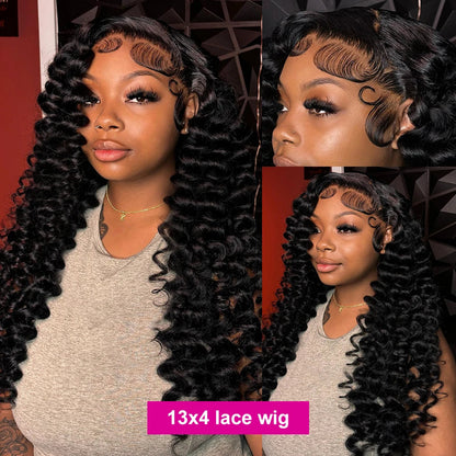 Loose Wave 13x6 HD Lace Frontal Wigs Loose Waves Wig Human Hair Brazilian Loose Deep Wave Curly Wigs Human Hair For Women