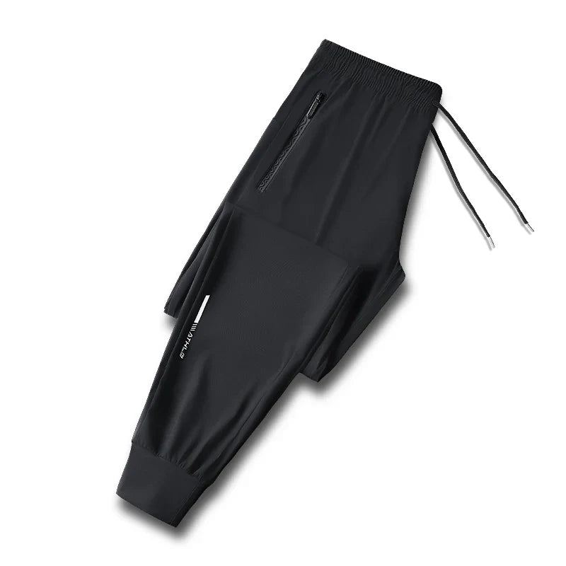 Running Pants Reflective Quick Dry Summer Jogging Trousers Men Gym Thin Cool Male Fishing Hiking Sports Long Pants Breathable