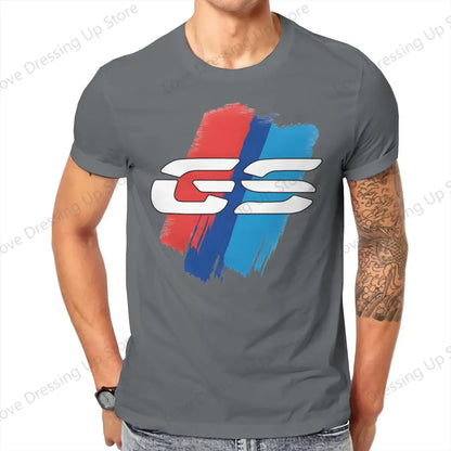 GS Motorcycle T Shirt Grunge Men Tees Summer Clothing COTTON Crewneck TShirt