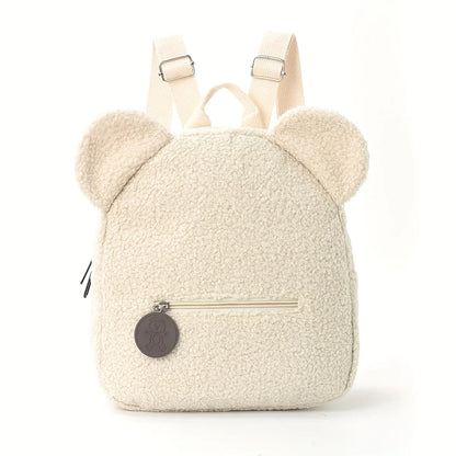 Cute Bear Plush Backpack Embroidered Name Autumn Winter Kids Outdoor Shoulder Bags Custom Personalized Children's Gift Bags