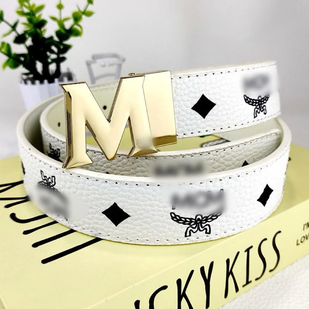 Classic Men's Belt Pure Cowhide Durable Fashionable Business Casual Alloy Buckle Hole Punching for Middle-aged And Young