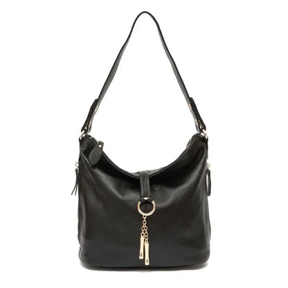 Elegant Blue Women Shoulder Bag 100% Genuine Leather White Hobos Handbag Lady Messenger Purse Charm Lock Decoration Red