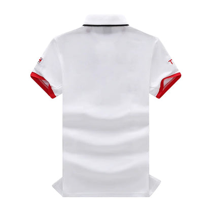 Men's polo shirt England Great Britain Royal casual sports party cotton embroidery luxury contrast color original design