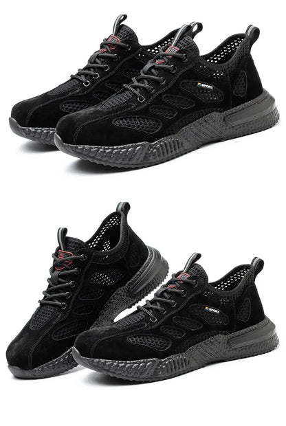 Summer Work Shoes with Protection Breathable Lightweight Safety ShoesSteel Toe Cap Working  Male Construction Work Mesh Sneakers