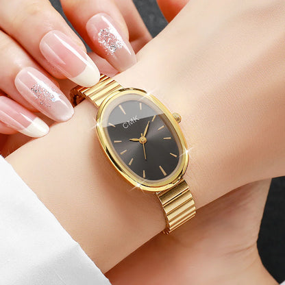 Fashion Oval Dial Women Watches Ultra-thin Strap Analog Quartz Wristwatch Girls Clock Reloj Mujer（Without Box）