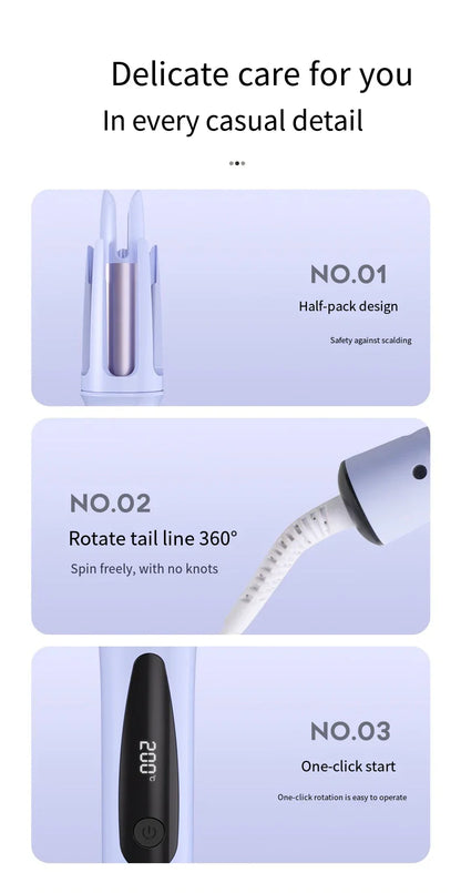 Fast Heating 28MM Auto Rotating Ceramic Hair Roller Professional Curling Iron Curling Wand Hair Waver
