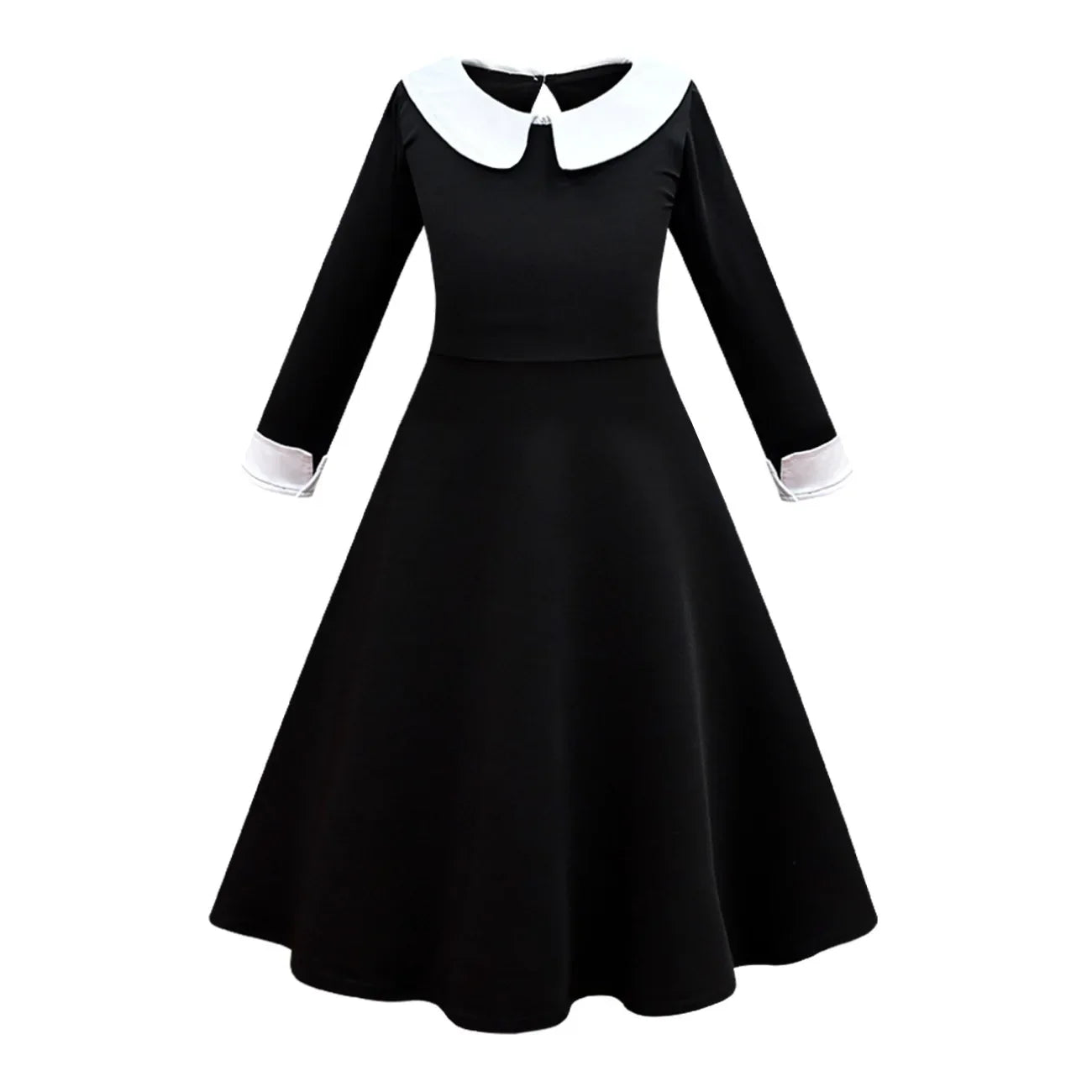 Halloween Wednesday School Uniform Girls Adams Black Gothic Costume Kids 2-12 Years Carnival Cosplay Party Long Sleeve Outfit