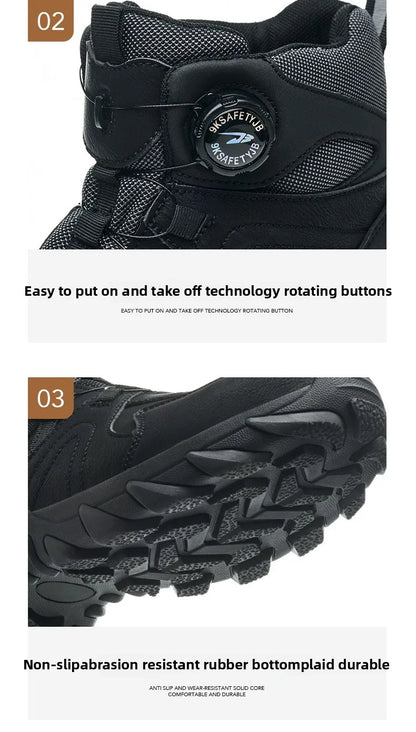 Work Safety Shoes Smash-proof and Puncture-proof Sports Safety Shoes Outdoor Mountaineering Wear-resistant Steel Boots