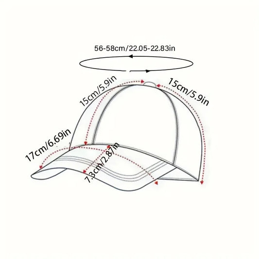 Cute cat print vintage washed baseball cap for men and women, versatile casual curved brim hat
