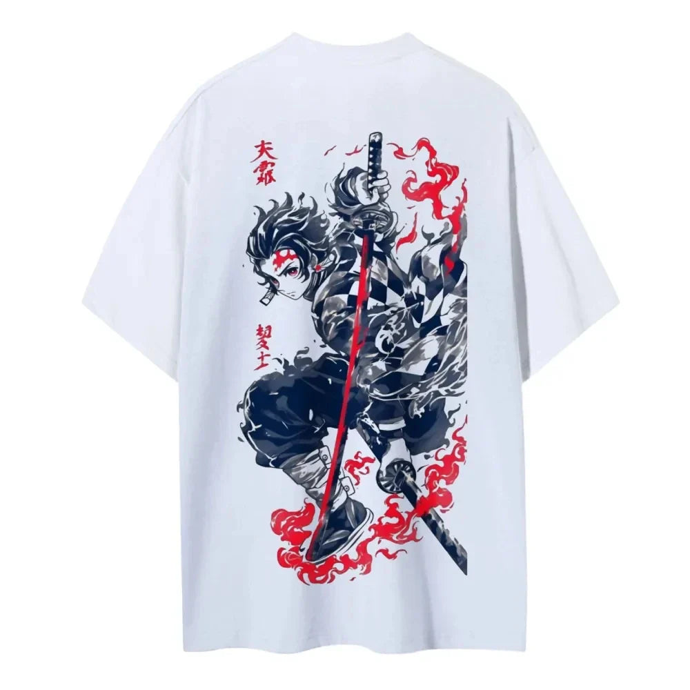 Unisex Round Neck Anime T-Shirt Men's and Women's Summer Fashion Breathable Street T-Shirt