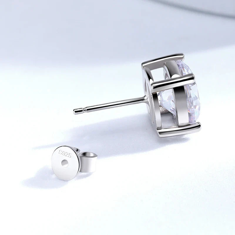 0.5-8CT 3 Colors Moissanite Stud Earrings for Women Men's Party Ear Jewelry Sterling Silver 925 Sparkling Diamond Earring