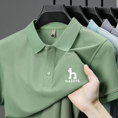 New Men's High End Brand Lape Short Sleeved Polo Shirt Summer Fashion Letter Print T-Shirt Casual Business Office Men's Clothing