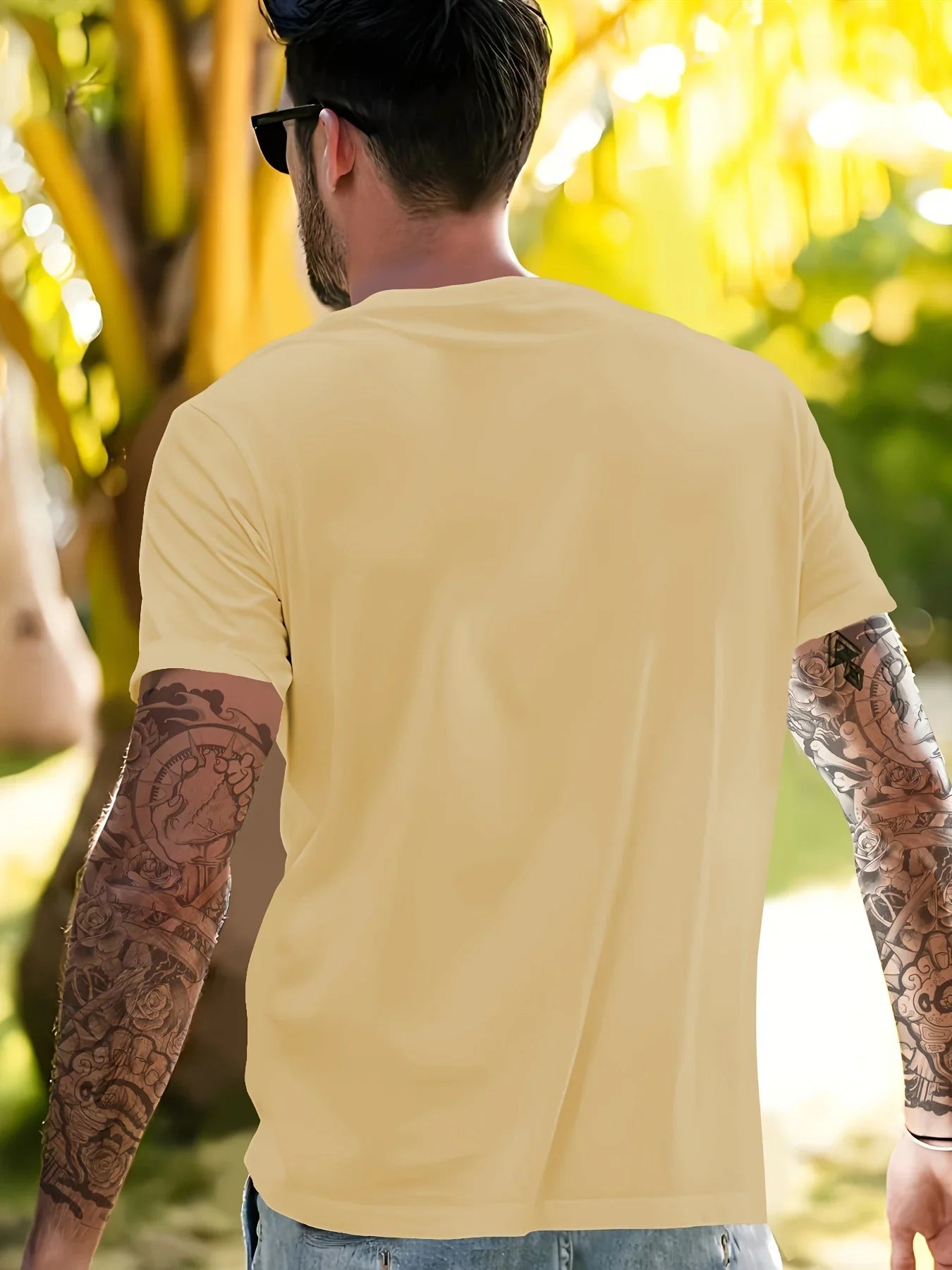 Men's summer 100% cotton MADE MITH LOVE 1968 printed fashionable casual sports loose round neck short sleeved T-shirt top