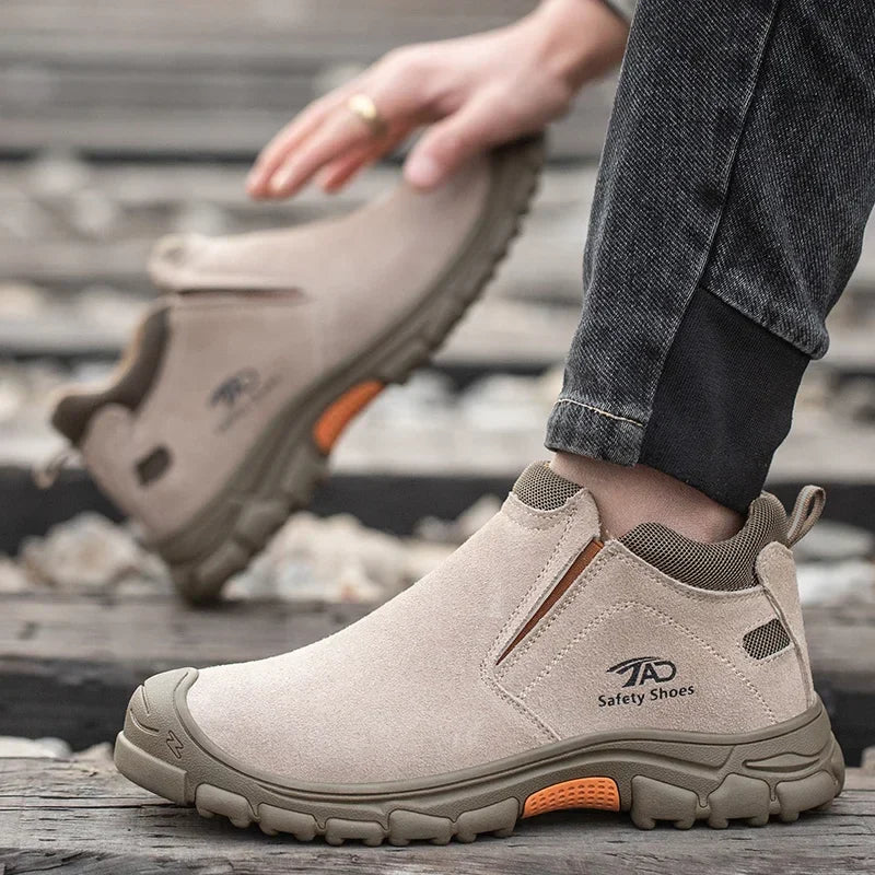 Low Cut Welding Safety Boots for Men Anti-smashing Construction Work Shoes Puncture Proof Indestructible Shoes Safety Work Boots