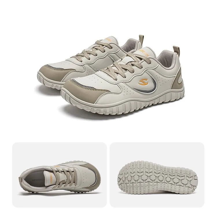 Wide Toe Shoes Unisex Artificial Barefoot Sneakers Casual Lace Up Outdoor Travel Shoes for Women Men