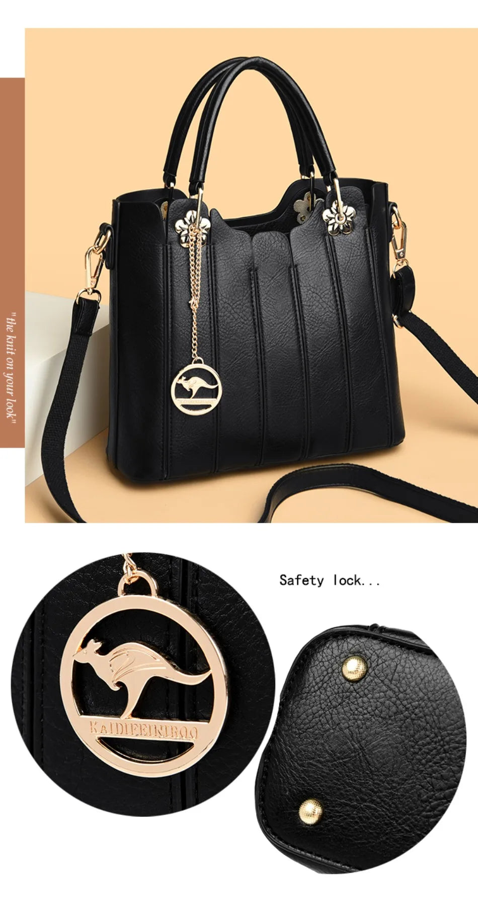 Genuine Brand Fashion Luxury High Quality 3 Layers Leather Handbag Women 2024 Crossbody Bags for Women Lady Large Capacity 2024
