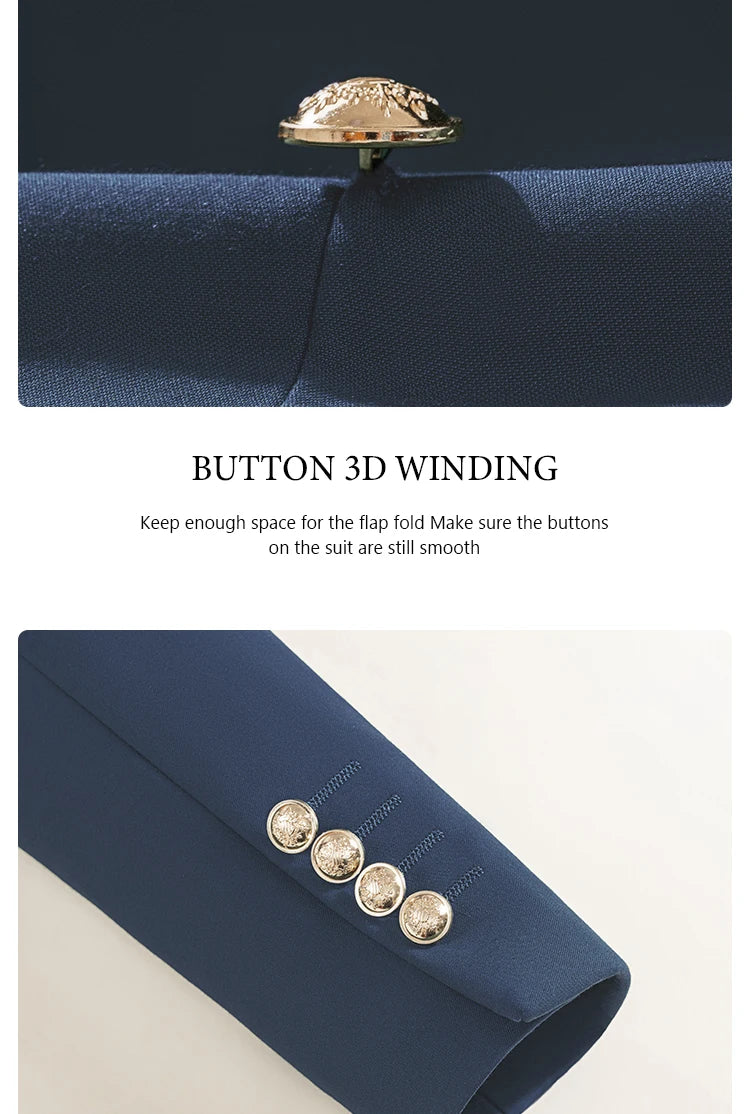 Terno Masculino de Dois Botões Elegante e Casual Slim Fit para Noivo Blazer Jaqueta Calças para Festa