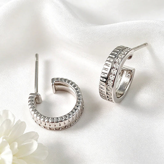1mm Brilliant cut Full Moissanite Stud Earrings for Women D Color Sparkling Party Girls Jewelry 100% 925 Sterling Silver