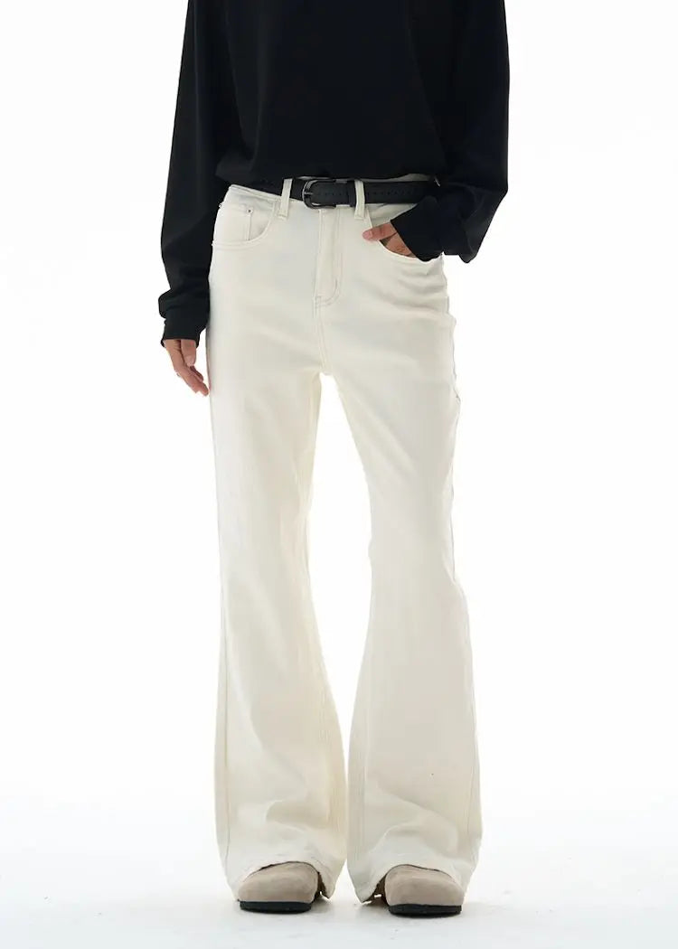 Calça Masculina Vintage Disco Flare Sólida Elástica Slim Fit Estilo Hippie Calça Casual de Perna Larga Streetwear Masculino