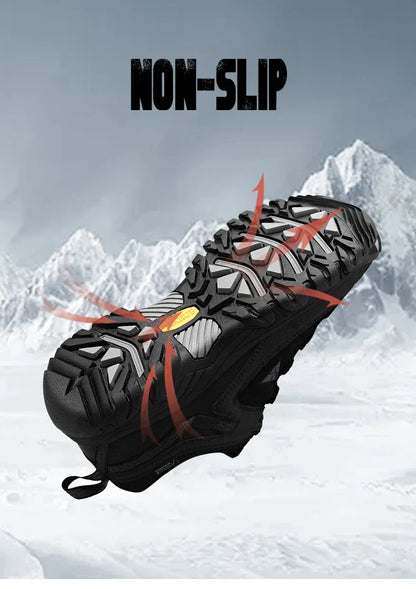 High Quality Men Hiking Shoes Durable Leather Climbing Shoes Outdoor Walking Sneakers Rubber Sole Factory Outlet
