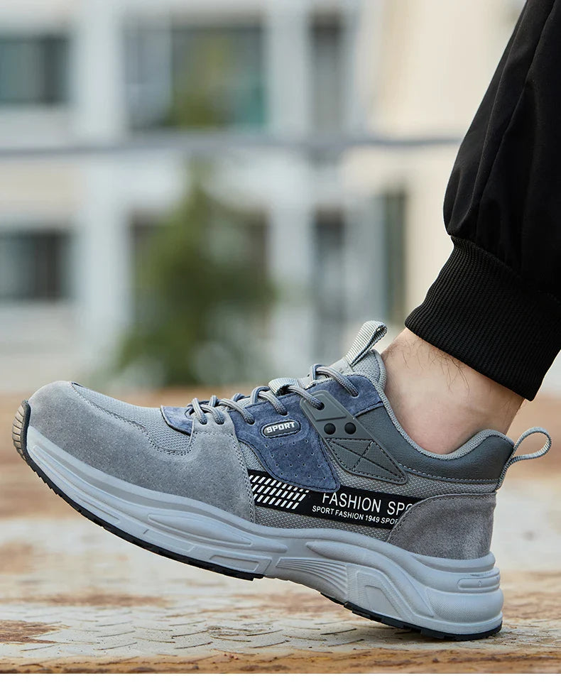 Anti-Puncture Work Shoe For Man  breathable Safety Work Sneakers with iron Toe Indestructible shoes Breathable Work Boots