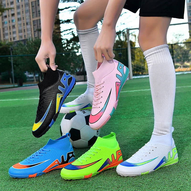 Men Professional Soccer Cleats FG/TF Football Boots Non Slip Breathable Training Shoes Outdoor Match Sneakers Grass Turf Sports