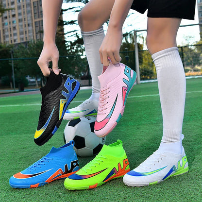 Men Professional Soccer Cleats FG/TF Football Boots Non Slip Breathable Training Shoes Outdoor Match Sneakers Grass Turf Sports