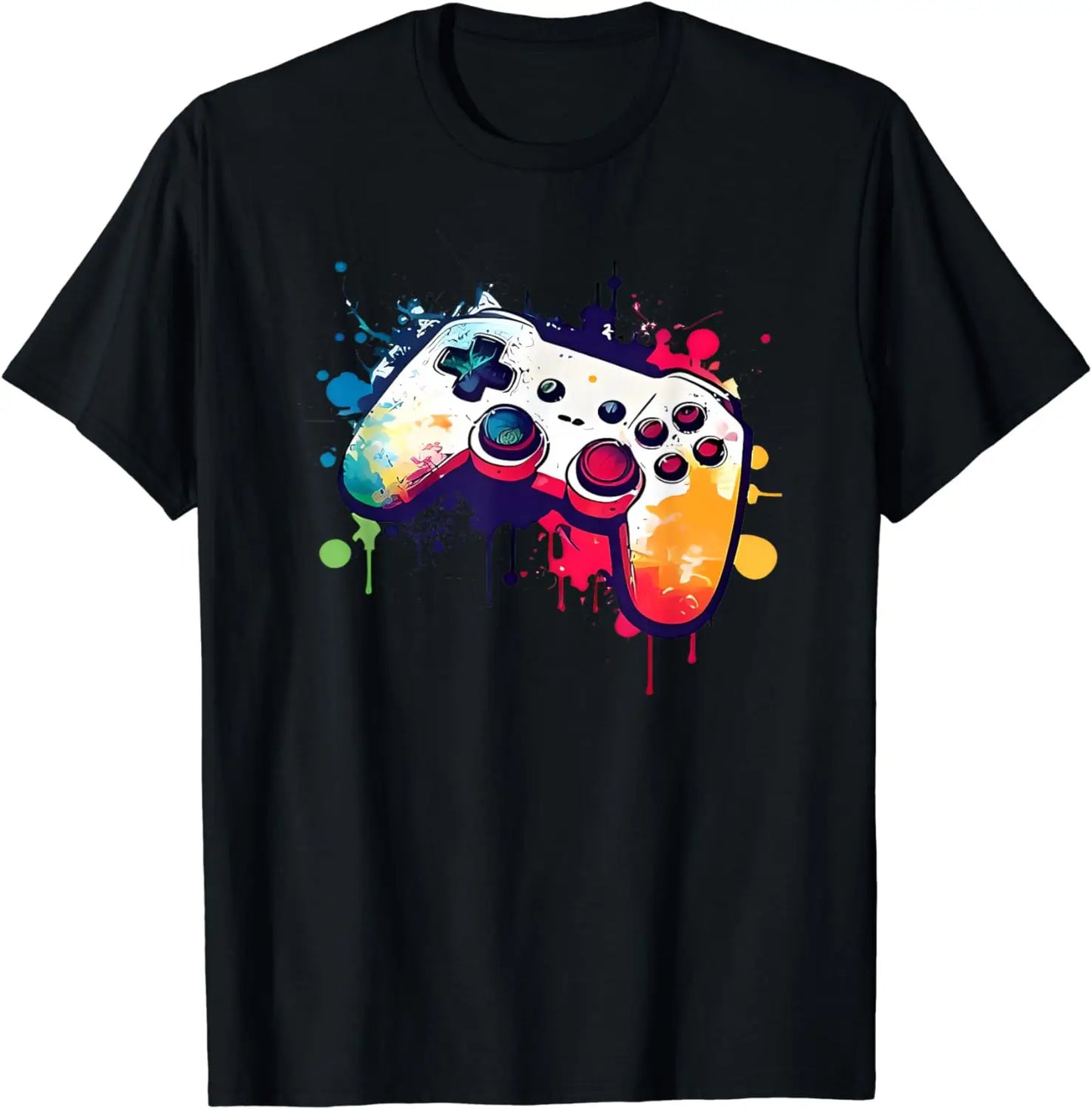 Control All The Things Video Game Controller Gamer Boys Men T-Shirt Streetwear Graphic T Shirts  Men Clothing Tops Ropa Hombre
