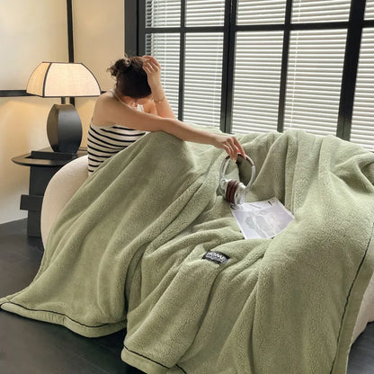 Shumian velvet thickened warm blanket coral velvet blanket, milk velvet long velvet light luxury blanket blanket