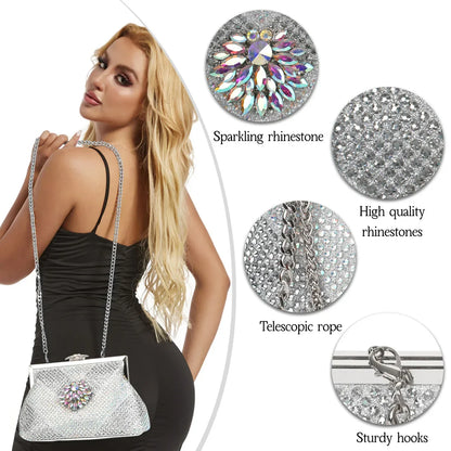 Italian Design Rhinestone Luxury Wine Colour Pointed Toe Shoe & Bag Set Women's High Heels for Parties