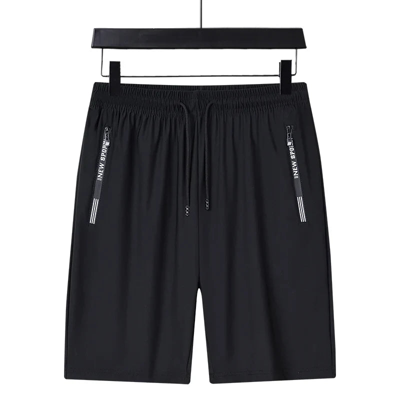 Summer Shorts Gym Fitness Men Plus Size Casual Shorts 6XL 7XL 8XL Big Size Shorts Men Ice Silk Stretchy Beach Shorts Breathable