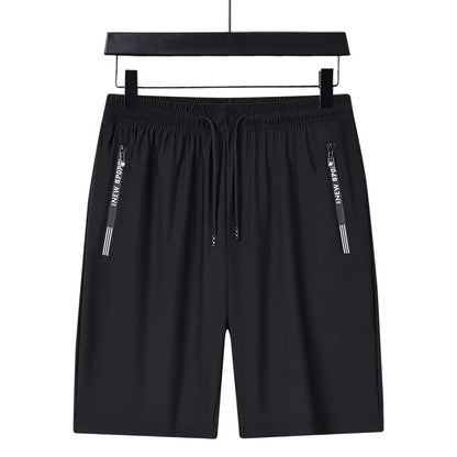 Summer Shorts Gym Fitness Men Plus Size Casual Shorts 6XL 7XL 8XL Big Size Shorts Men Ice Silk Stretchy Beach Shorts Breathable