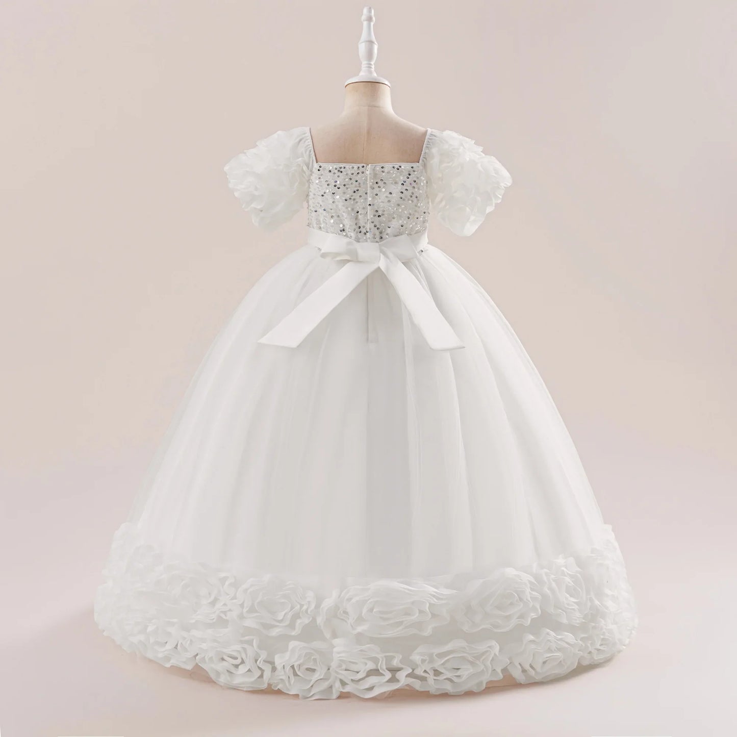 Summer Flower Girls Party Dress Elegant Tulle Bridesmaids Wedding Princess Dresses Girl Gala Birthday Evening Christmas Costumes