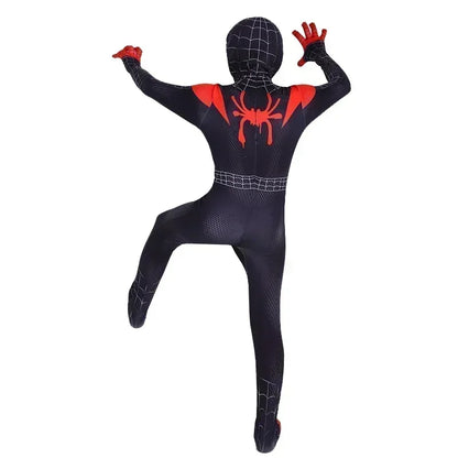 2026 For Kids Hot Toys Anime Spiderman Costume Mask Cosplay Spider Man Miles Morales Jumpsuit Bodysuit Halloween Costumes