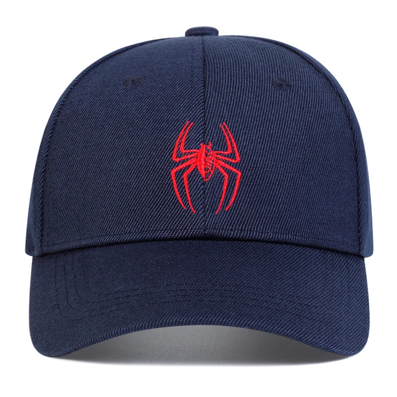 Unisex Spider Embroidery Baseball Caps Spring Autumn Outdoor Adjustable Casual Hats Sunscreen Hat